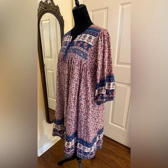 Pink Chicken Floral Boho Dress - Picture 4 of 12